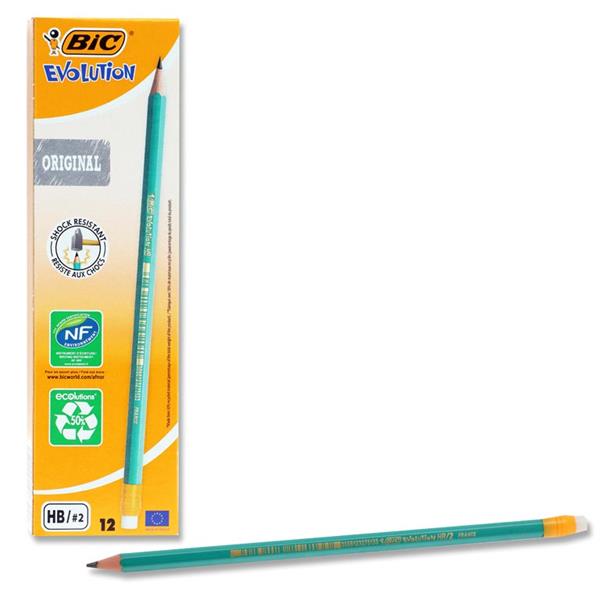 BIC ECO EVOLUTION HB PENCIL WITH ERASER - Image 3