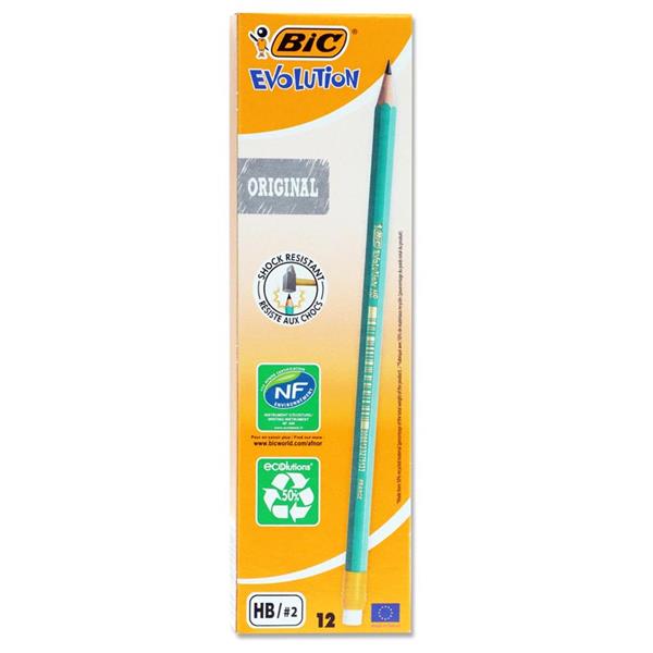 BIC ECO EVOLUTION HB PENCIL WITH ERASER - Image 2