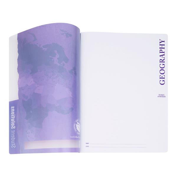 STUDENT SOLUTIONS A4 120pg DURABLE COVER MANUSCRIPT BOOK - GEOGRAPHY - Image 2