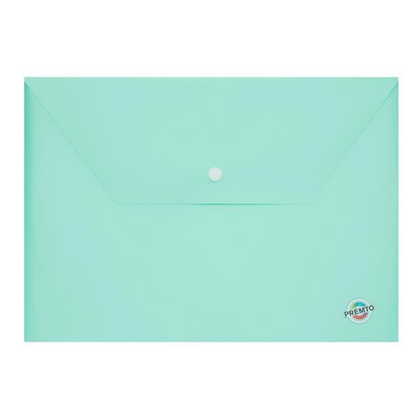 PREMTO PASTEL A4 BUTTON DOCUMENT WALLET - MINT MAGIC - Image 2