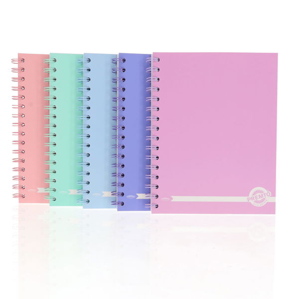 PREMTO PASTEL A5 200pg SPIRAL NOTEBOOK - ASST. - Image 3