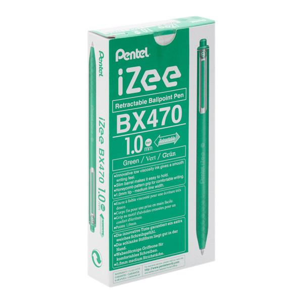 * PENTEL IZEE 1.0mm RETRACTABLE BALLPOINT PEN - GREEN - Image 2