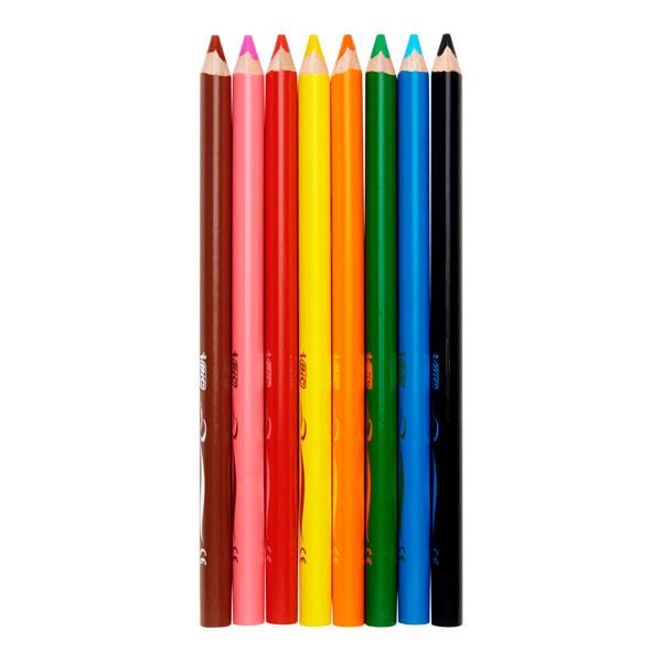 * BIC KIDS PKT.8 SUPER SOFT COLOURING PENCILS