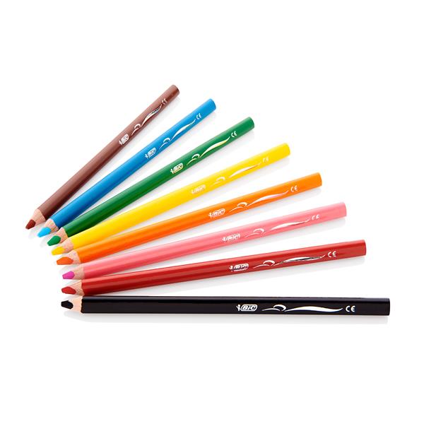 * BIC KIDS PKT.8 SUPER SOFT COLOURING PENCILS - Image 3