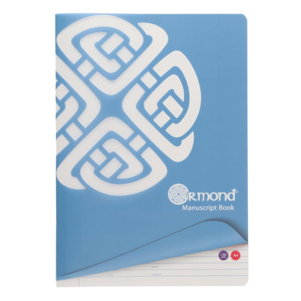 ORMOND A4 120pg DURABLE COVER MANUSCRIPT BOOK - ASST. - Image 4