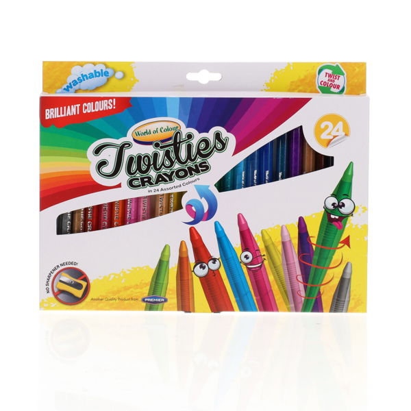 WORLD OF COLOUR PKT.24 TWISTIES CRAYONS - Image 2