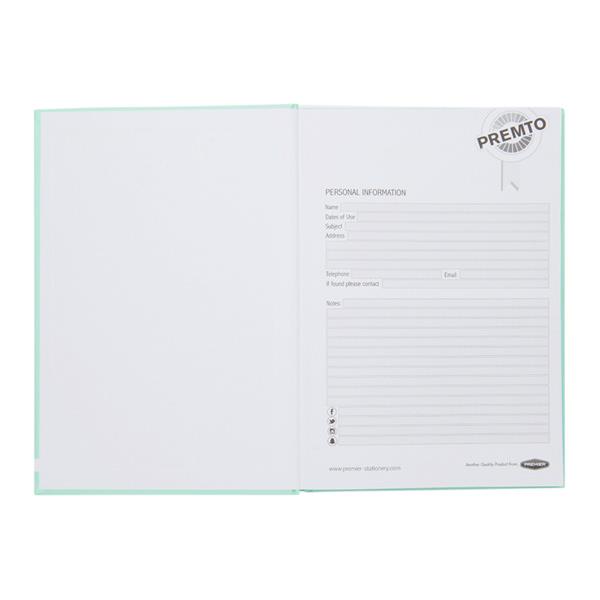 PREMTO PASTEL A5 160pg HARDCOVER NOTEBOOK - MINT MAGIC - Image 2