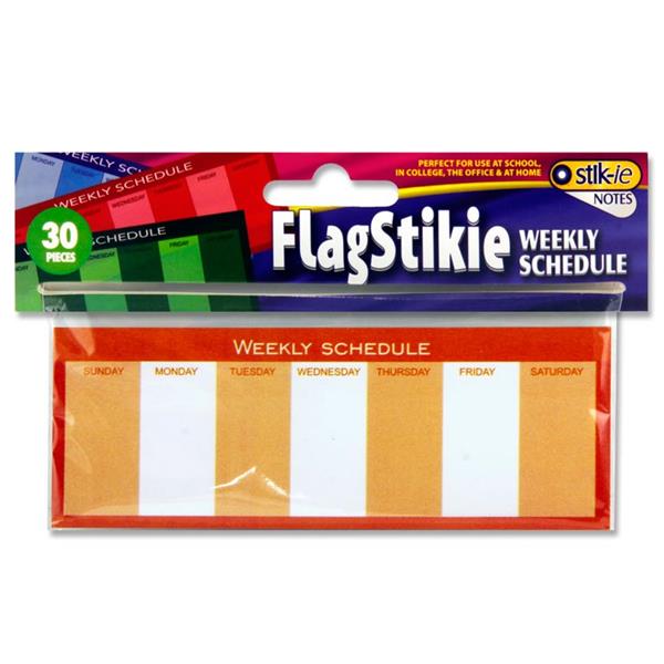 STIK-IE 30 SHEET FLAGSTICKIE NOTE WEEKLY SCHEDULE 4 ASST. - Image 2