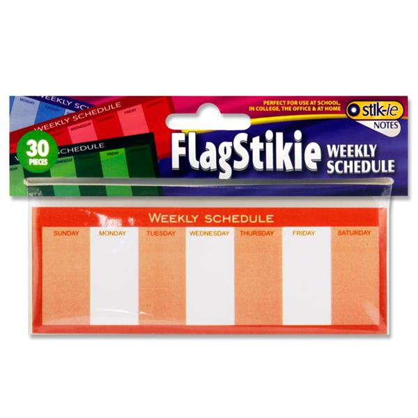 STIK-IE 30 SHEET FLAGSTICKIE NOTE WEEKLY SCHEDULE 4 ASST. - Image 3