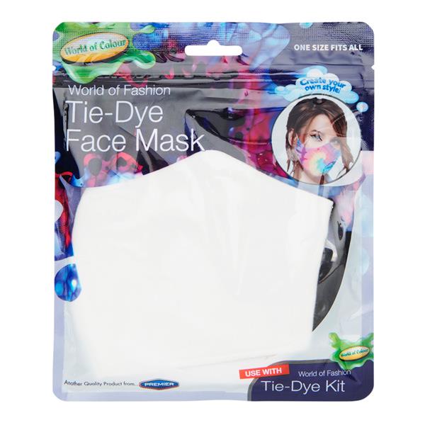 * WORLD OF COLOUR FABRIC FACE MASK WITH ELASTIC BAND - CREATE YOUR OWN TIE DYE