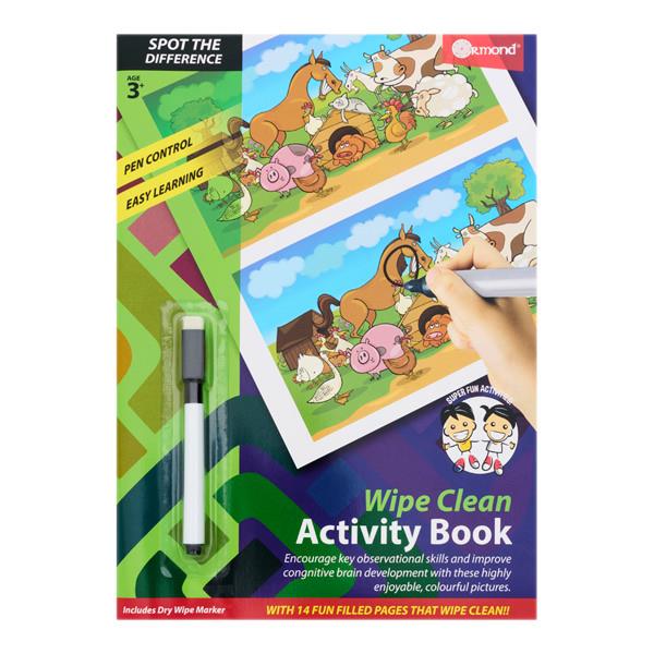 ORMOND A4 14PG WIPE CLEAN ACTIVITY BOOK - SPOT THE DIFFERENCE - Image 3