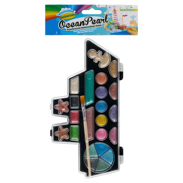 * WORLD OF COLOUR PEARLESCENT WATERCOLOUR ART SET - 23PCE - Image 4