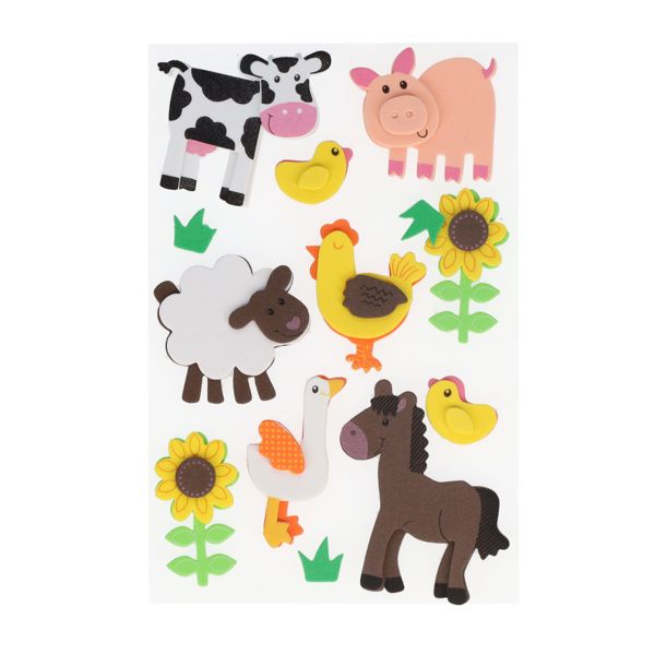 CRAFTY BITZ SQUISHY FOAM STICKERS - ON THE FARM