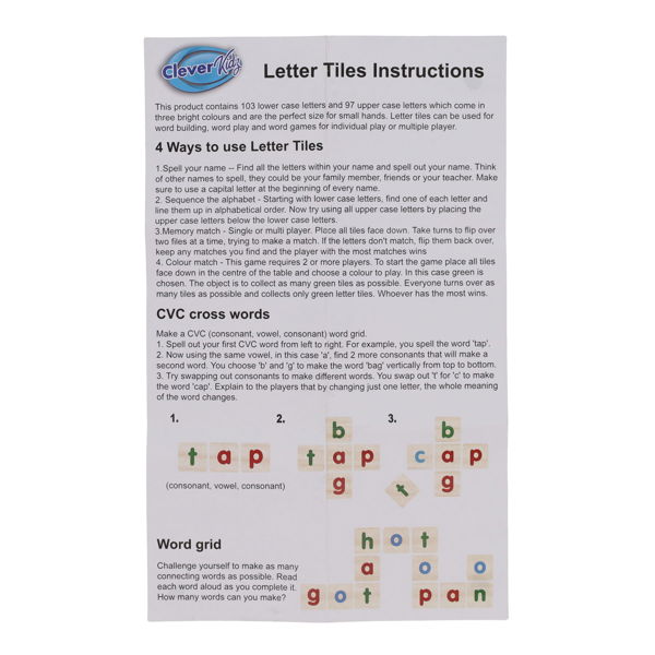 CLEVER KIDZ PKT. 200 PLAY AND LEARN CROSSWORD TILES - Image 4