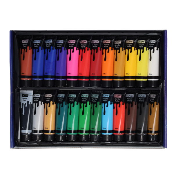 ICON PKT.24 36ml COMPLETE ACRYLIC PAINT COLLECTION