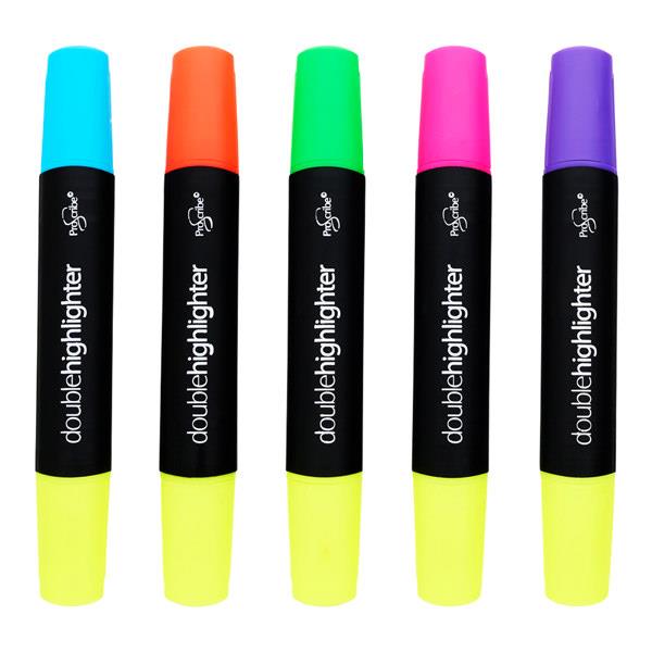 PROSCRIBE CARD 5 DOUBLE ENDED HIGHLIGHTER MARKERS - ASST - Image 2