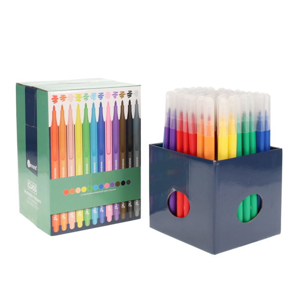 ORMOND CLASS COLLECTION PKT.72 WASHABLE MARKERS CDU - 12 ASST. COLOURS - Image 4