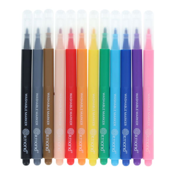 ORMOND CLASS COLLECTION PKT.72 WASHABLE MARKERS CDU - 12 ASST. COLOURS - Image 3