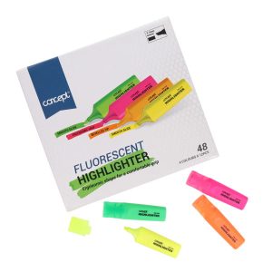 CONCEPT PKT.48 FLUORESCENT HIGHLIGHTER CDU - 4 ASST.