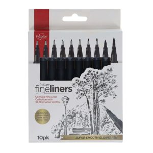 PROSCRIBE PKT.10 ULTIMO FINELINERS - BLACK