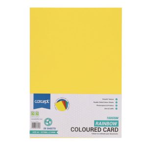 CONCEPT A4 160gsm CARD 50 SHEETS - RAINBOW