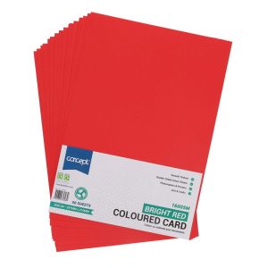 CONCEPT A4 160gsm CARD 50 SHEETS - RED
