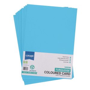 CONCEPT A4 160gsm CARD 50 SHEETS - TURQUOISE