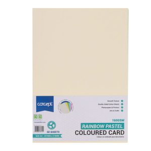 CONCEPT A4 160gsm CARD 50 SHEETS - RAINBOW PASTEL