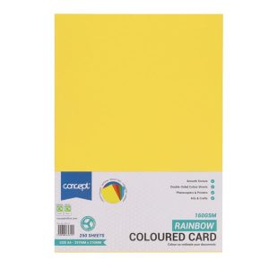 CONCEPT A4 160gsm CARD 250 SHEETS - RAINBOW