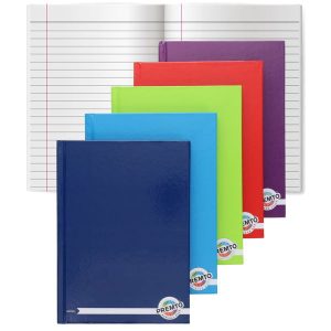 PREMTO A5 160pg HARDBACK NOTEBOOKS - 5 ASST.