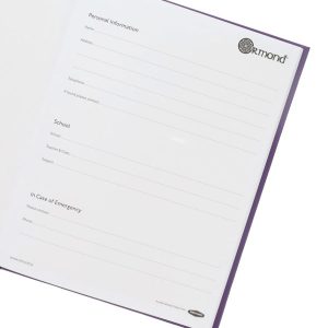 ORMOND 9x7 128pg HARDBACK NOTEBOOK - ASST.