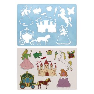 CRAFTY BITZ 185x265mm STENCIL - UNICORN & FAIRY