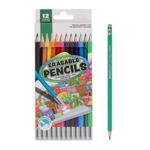 WORLD OF COLOUR PKT.12 ERASABLE COLOURING PENCILS