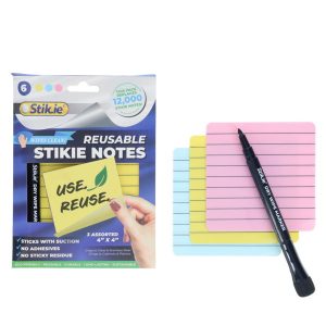 STIK-IE PKT.6 REUSABLE STIKIE NOTES 4CMX4CM - 3 ASST.