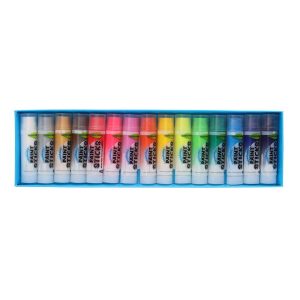 WORLD OF COLOUR PKT.15 5G WASHABLE POSTER PAINT STICKS - BRIGHTS