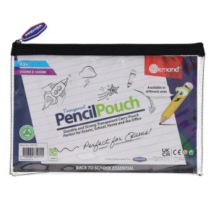 ORMOND TRANSPARENT PENCIL CASE - 3 ASST