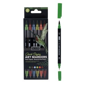 ICON PKT.6 QUICK DRYING ART MARKERS - NATURE