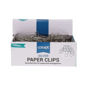 CONCEPT PKT.1000 SILVER PAPER CLIPS SIZE 30MM