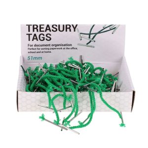 CONCEPT PKT.100 METAL TREASURY TAGS 51MM