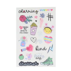 CRAFTY BITZ 6 SHEETS ASSORTED CLEAR STICKER PAD - LOVE