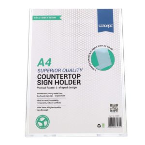 CONCEPT A4 COUNTERTOP SIGN HOLDER - PORTRAIT