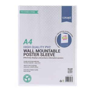 CONCEPT A4 HIGH QUALITY PVC WALL MOUNTABLE POSTER SLEEVE
