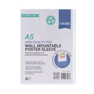 CONCEPT A5 HIGH QUALITY PVC WALL MOUNTABLE POSTER SLEEVE