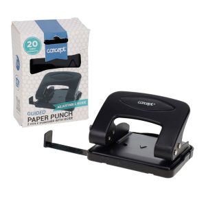 CONCEPT GUIDED 2 HOLE PAPER PUNCH - 20 SHEETS