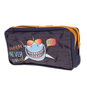 EMOTIONERY 2 POCKET PENCIL CASE - SHARK
