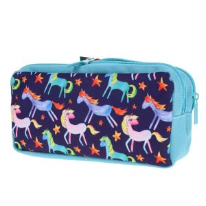 EMOTIONERY 2 POCKET PENCIL CASE - UNICORN PATTERN