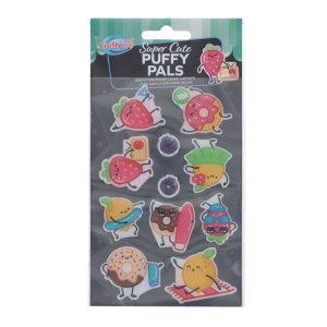 CRAFTY BITZ SUPER CUTE PUFFY PALS STICKERS - CUTE FRUIT