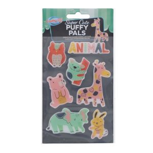 CRAFTY BITZ SUPER CUTE PUFFY PALS STICKERS - CUTE ANIMALS