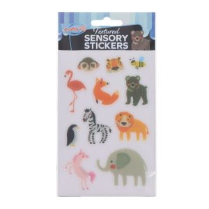 CRAFTY BITZ TEXTURED SENSORY STICKERS - ANIMALS