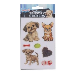 CRAFTY BITZ TEXTURED SENSORY STICKERS - DOGS